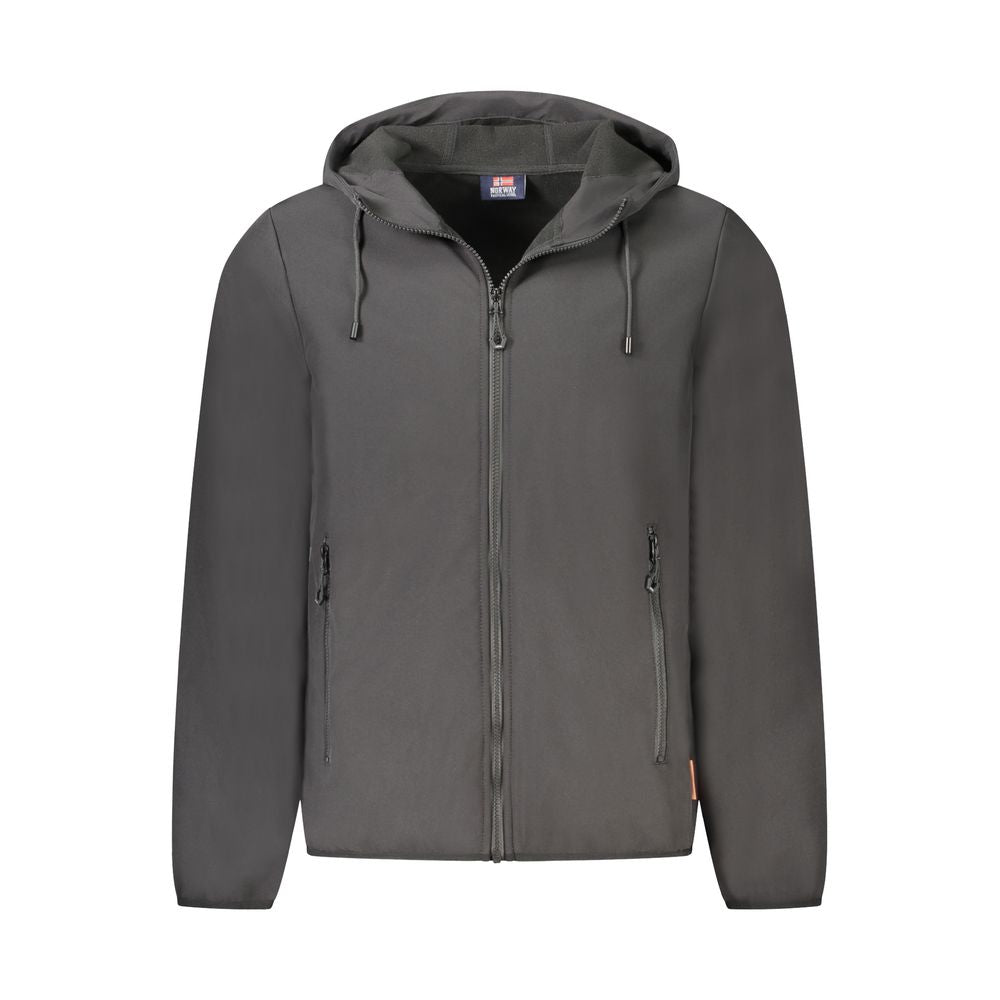 Schwarze Polyester-Herrenjacke