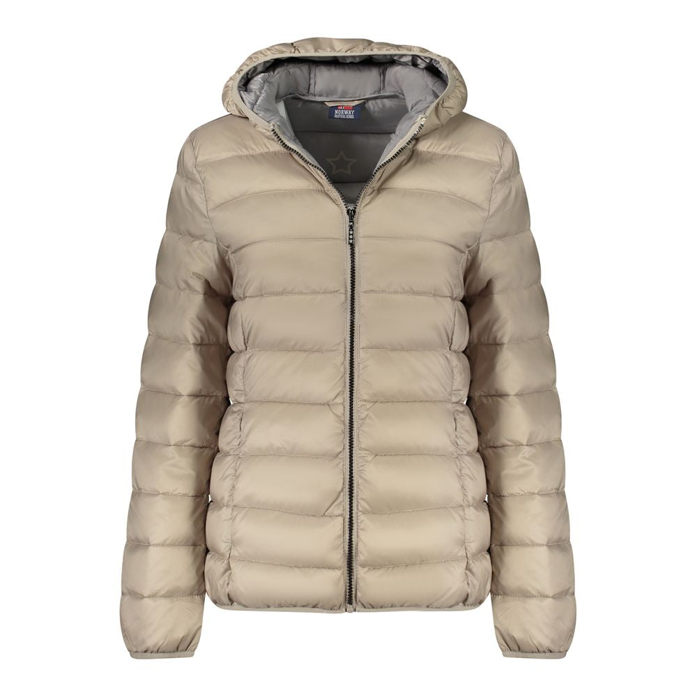 Beige Polyamid Damenjacke