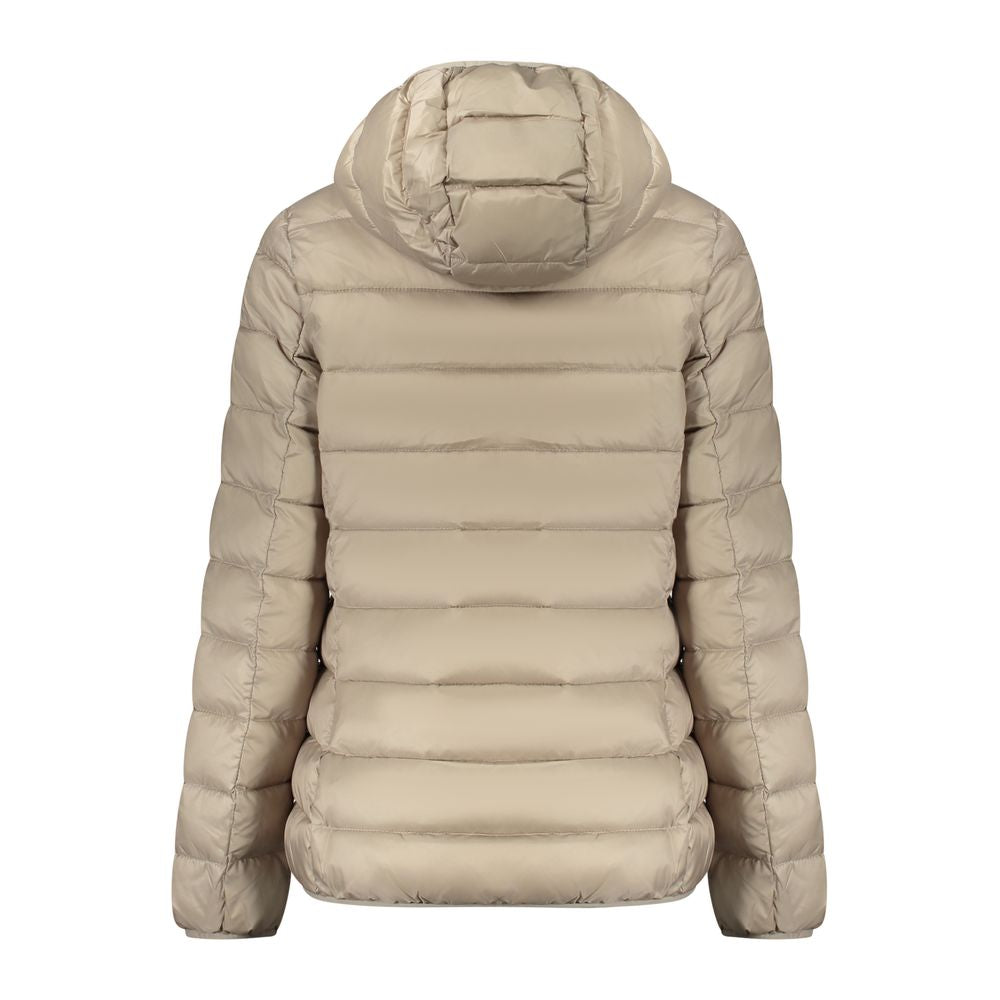 Beige Polyamid Damenjacke