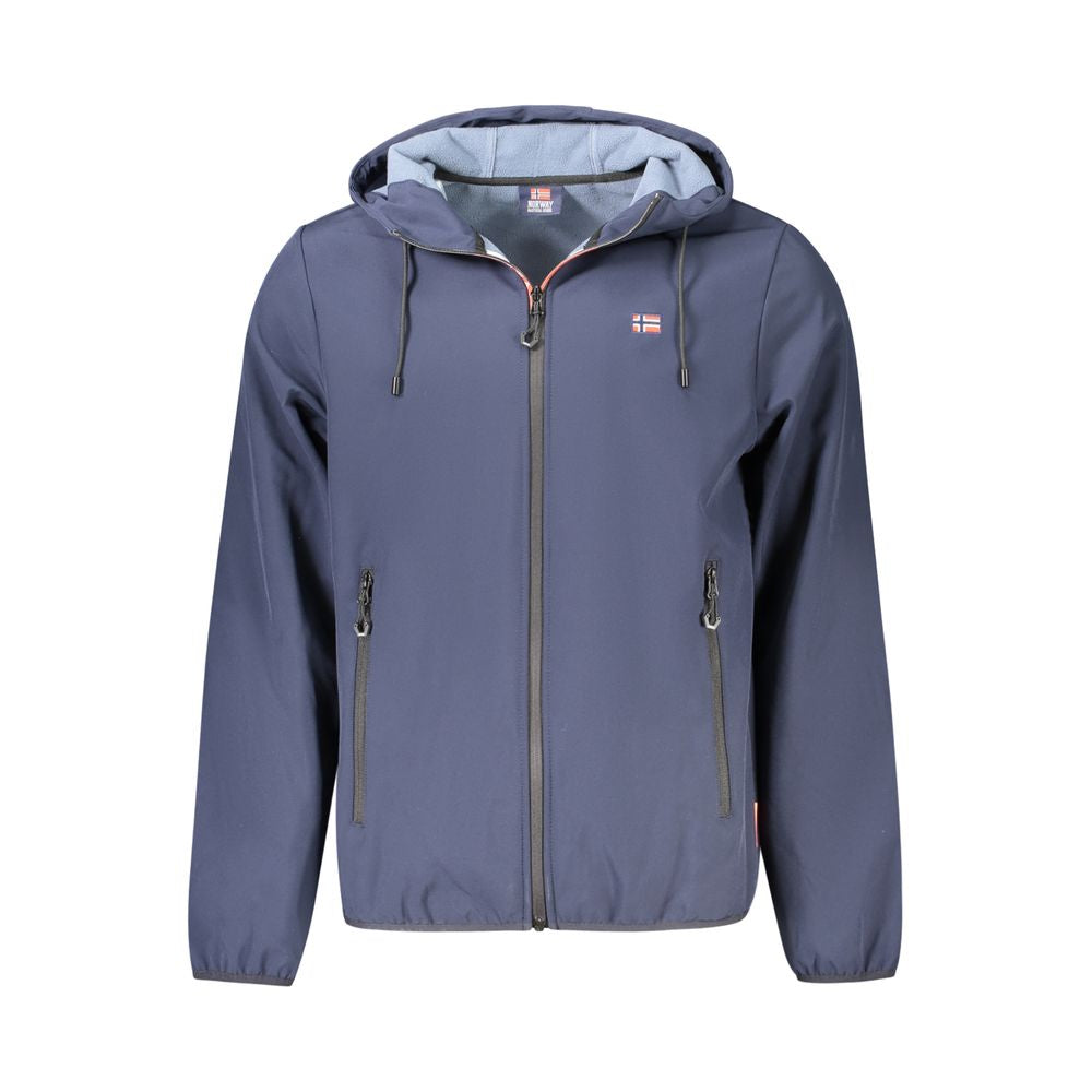 Blaue Polyester-Herrenjacke