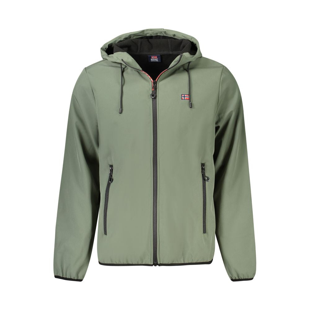 Grüne Polyester Herrenjacke