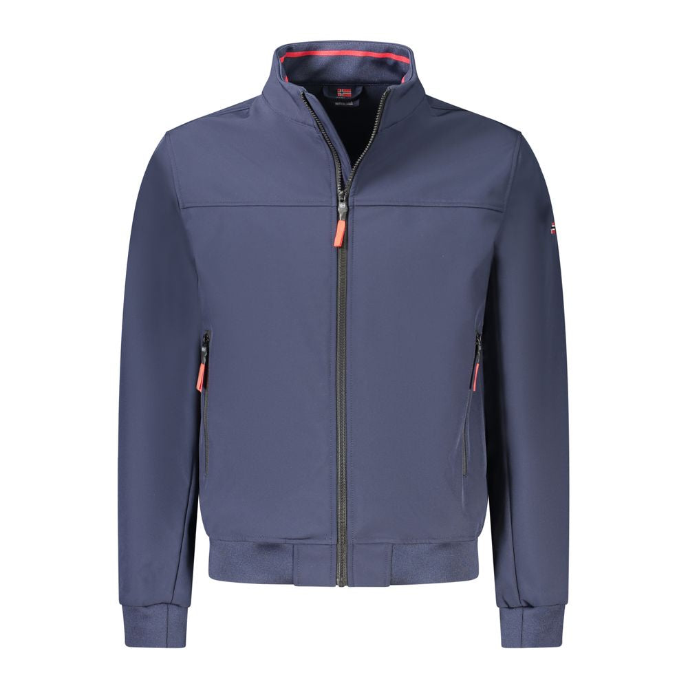 Blaue Polyester-Herrenjacke