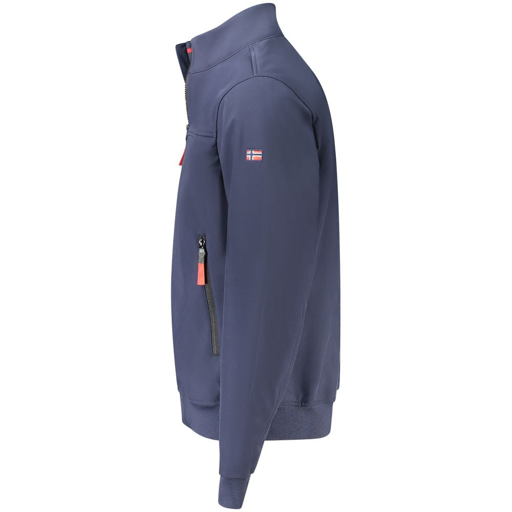 Blaue Polyester-Herrenjacke