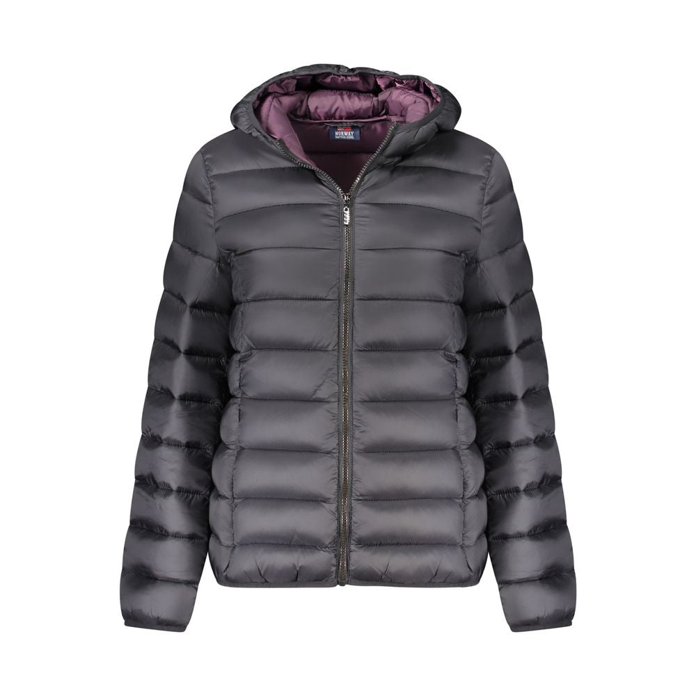 Schwarze Polyamid-Damenjacke