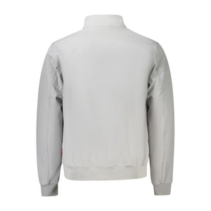 Graue Polyester-Herrenjacke