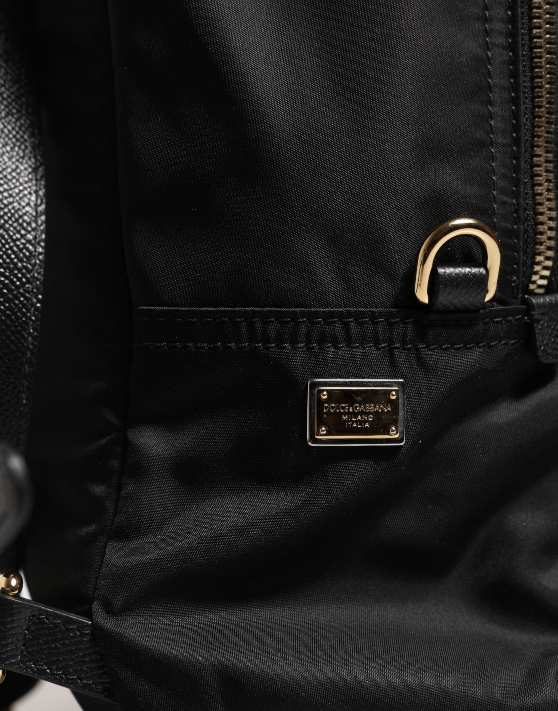 Dolce & Gabbana Black Nylon #DGFAMILY VULCANO Embellished Backpack Bag