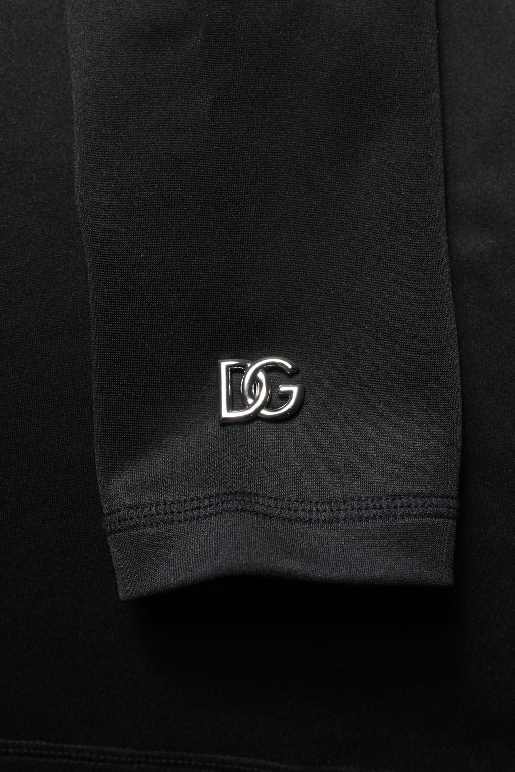 Dolce & Gabbana Black Polyester Turtleneck Pullover Sweater