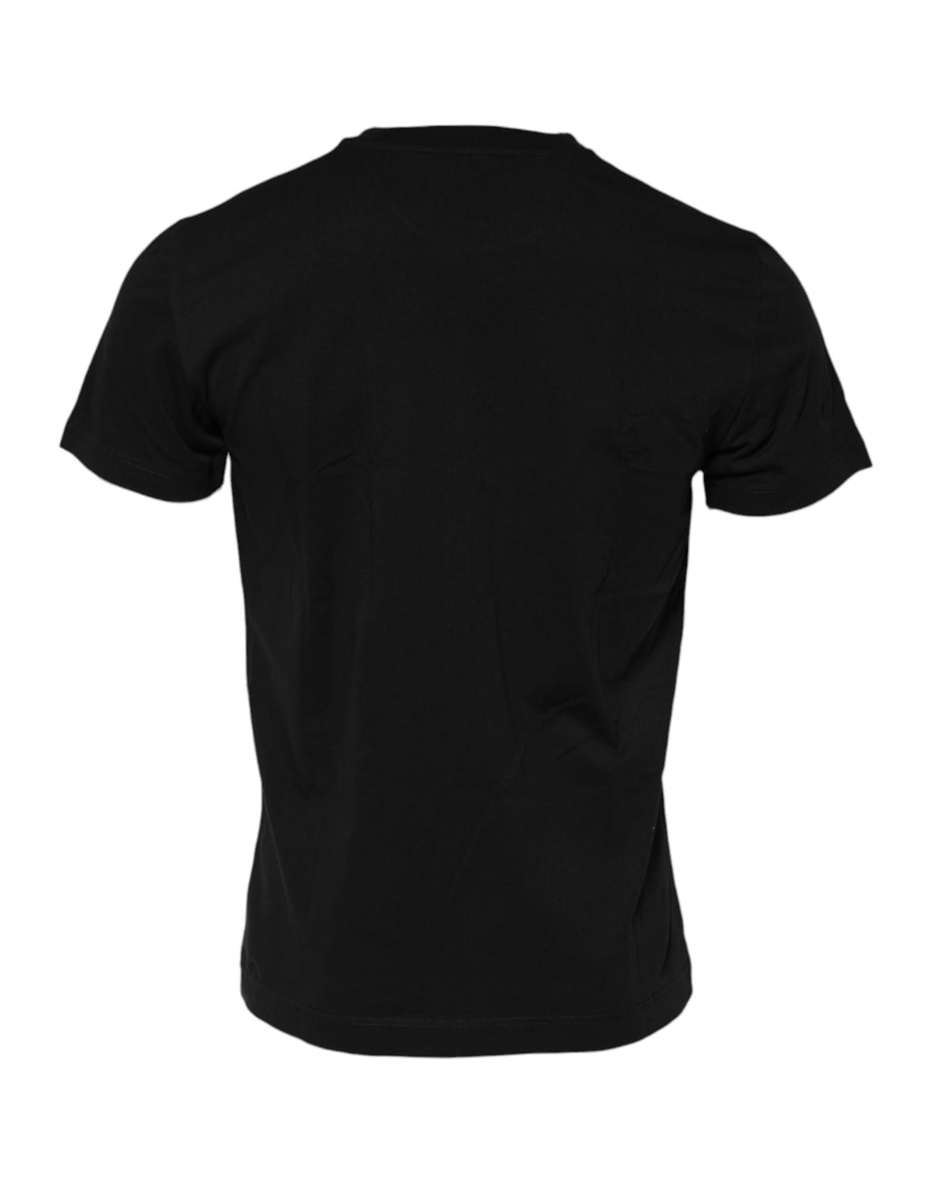 Dolce & Gabbana Black Cotton Crew Neck Short Sleeves T-shirt