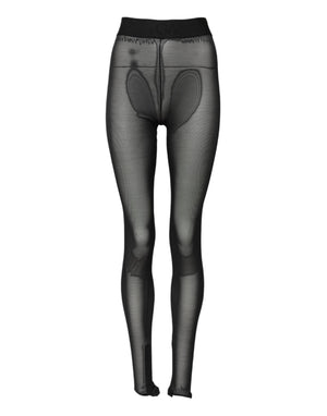 Dolce & Gabbana Black Nylon Leggings Stretch Pants