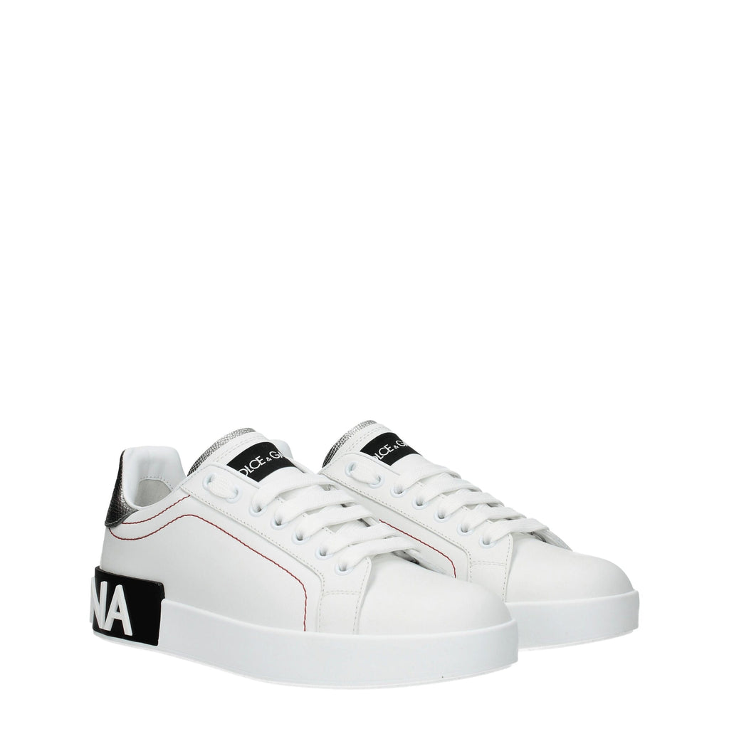 White Leather Low Tops