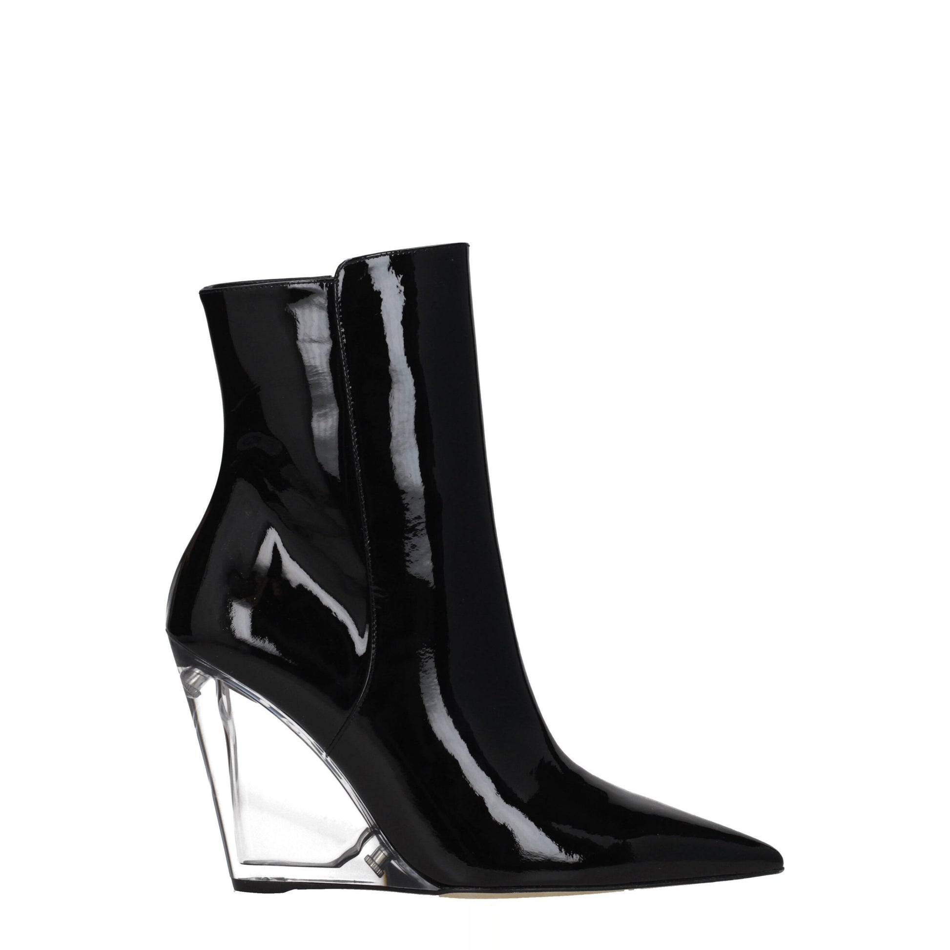Black Leather Ankle Boots
