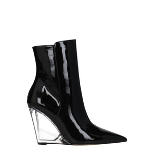 Black Leather Ankle Boots