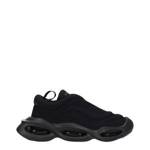 Black Fabric Chunky Sneakers