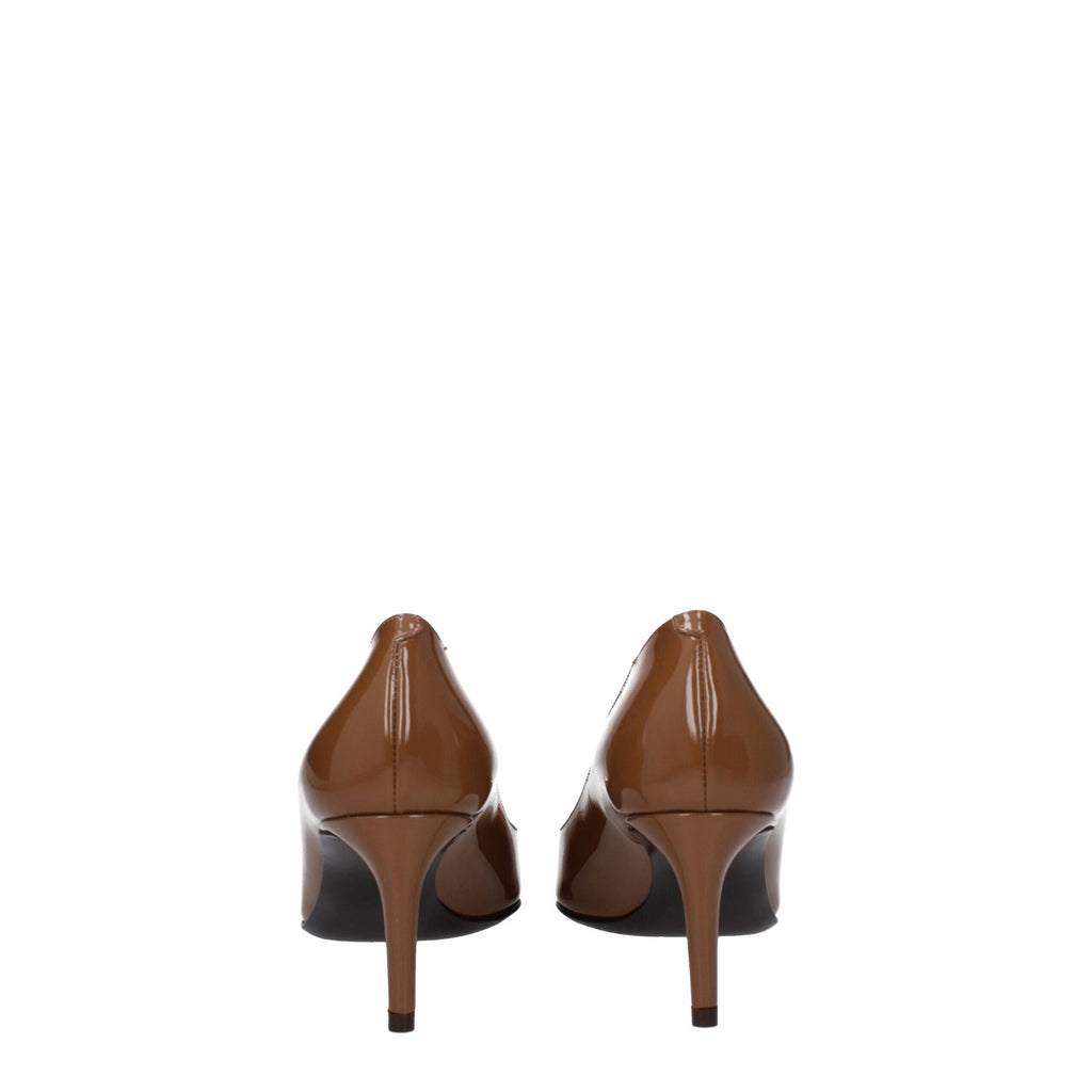 Dolce & Gabbana Brown Leather High Heel Pumps