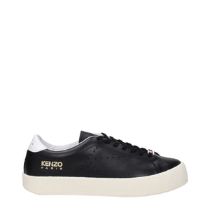 Black Leather Low Tops