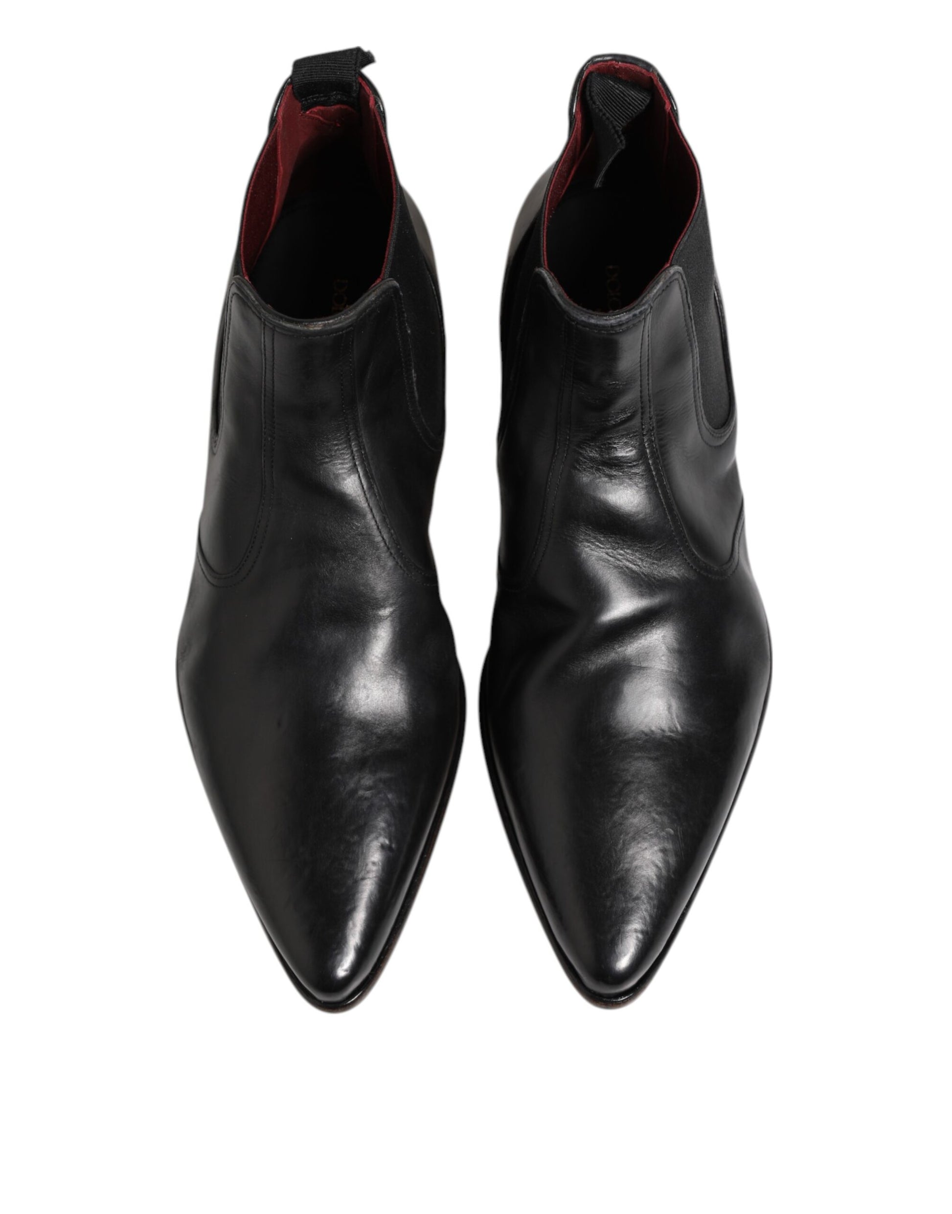 Black Chelsea Slip On Men Ankle Boots Shoes