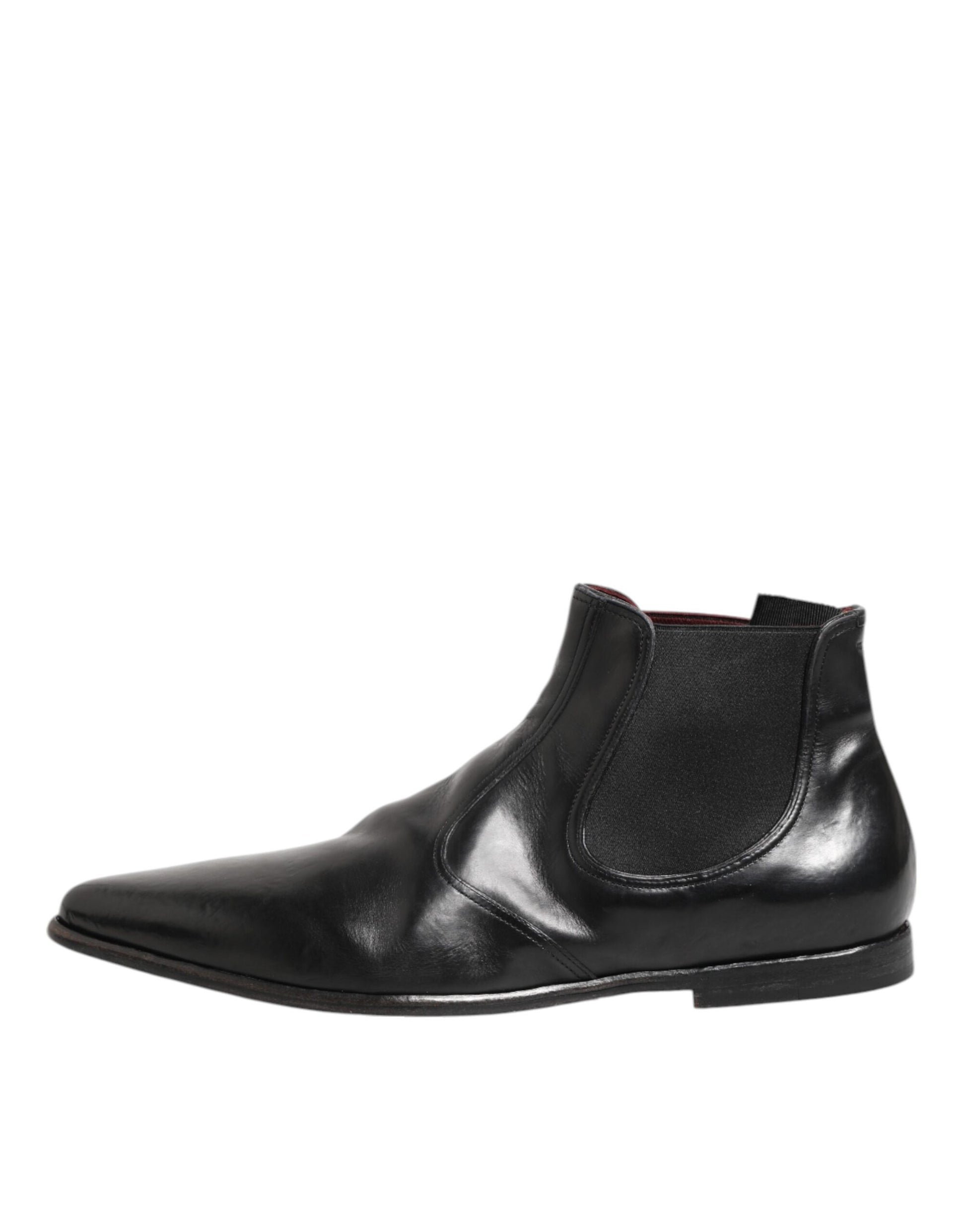 Dolce & Gabbana Black Chelsea Slip On Men Ankle Boots Shoes