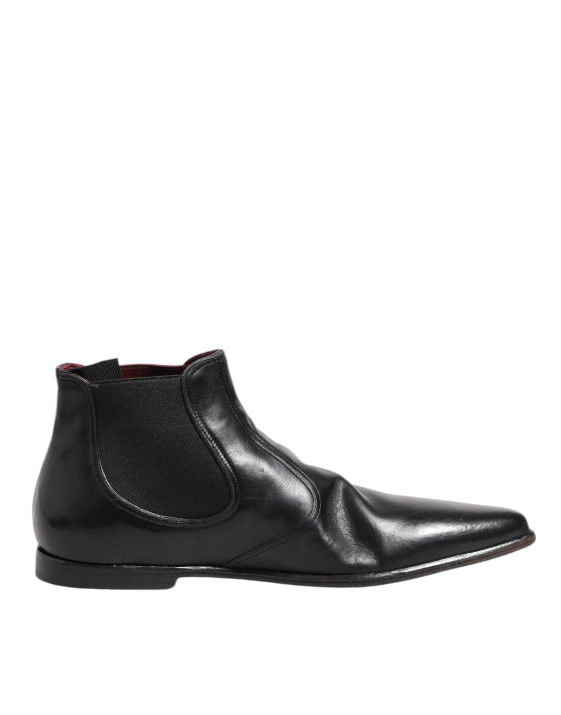 Dolce & Gabbana Black Chelsea Slip On Men Ankle Boots Shoes
