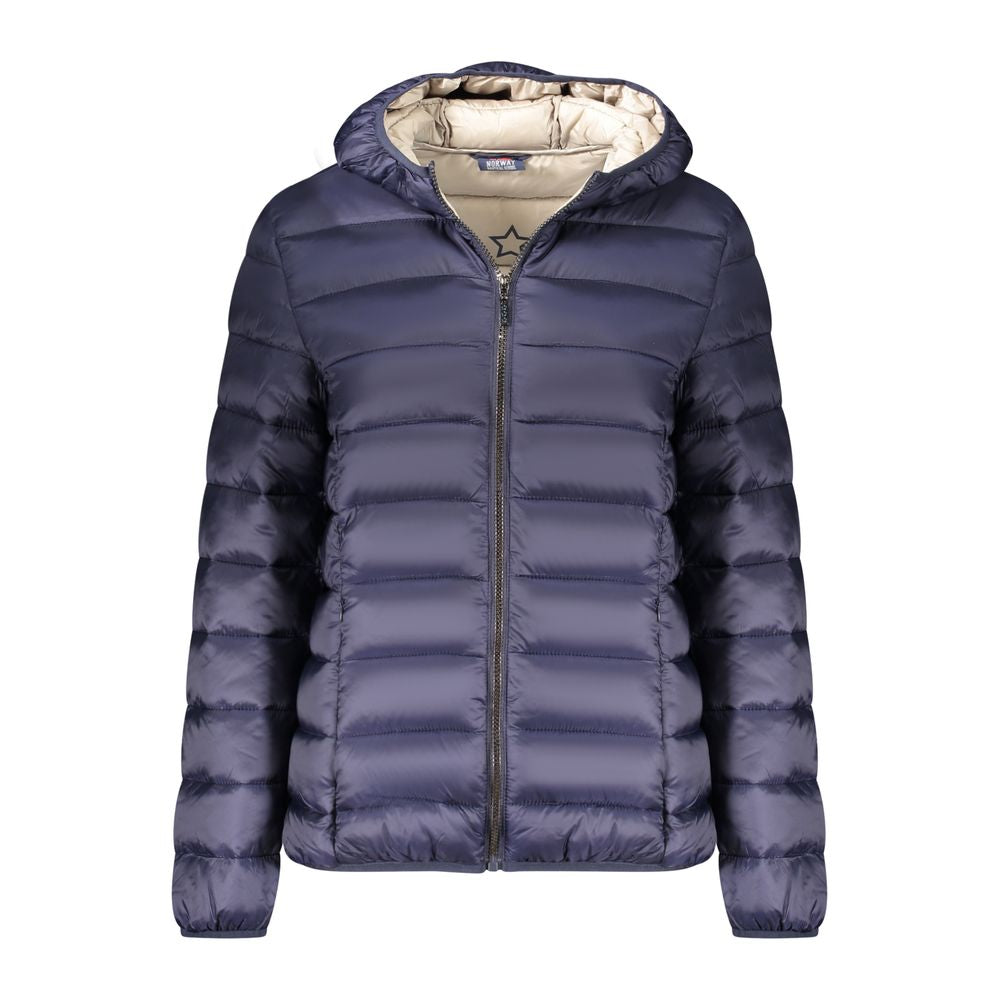 Blaue Polyamidjacken und -mäntel