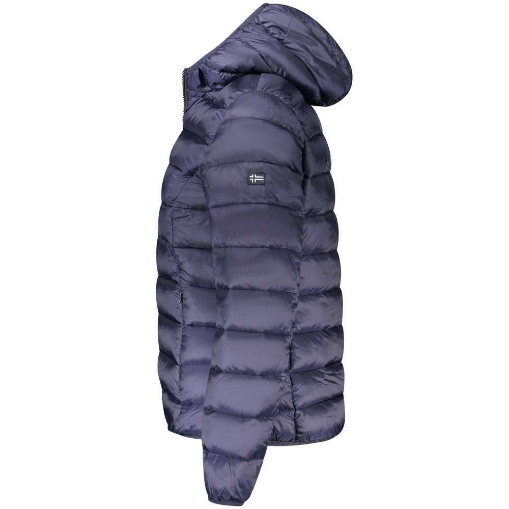 Blaue Polyamidjacken und -mäntel