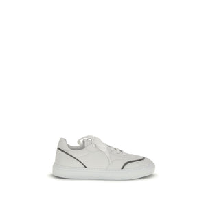 Leather Sneakers with Shiny Details