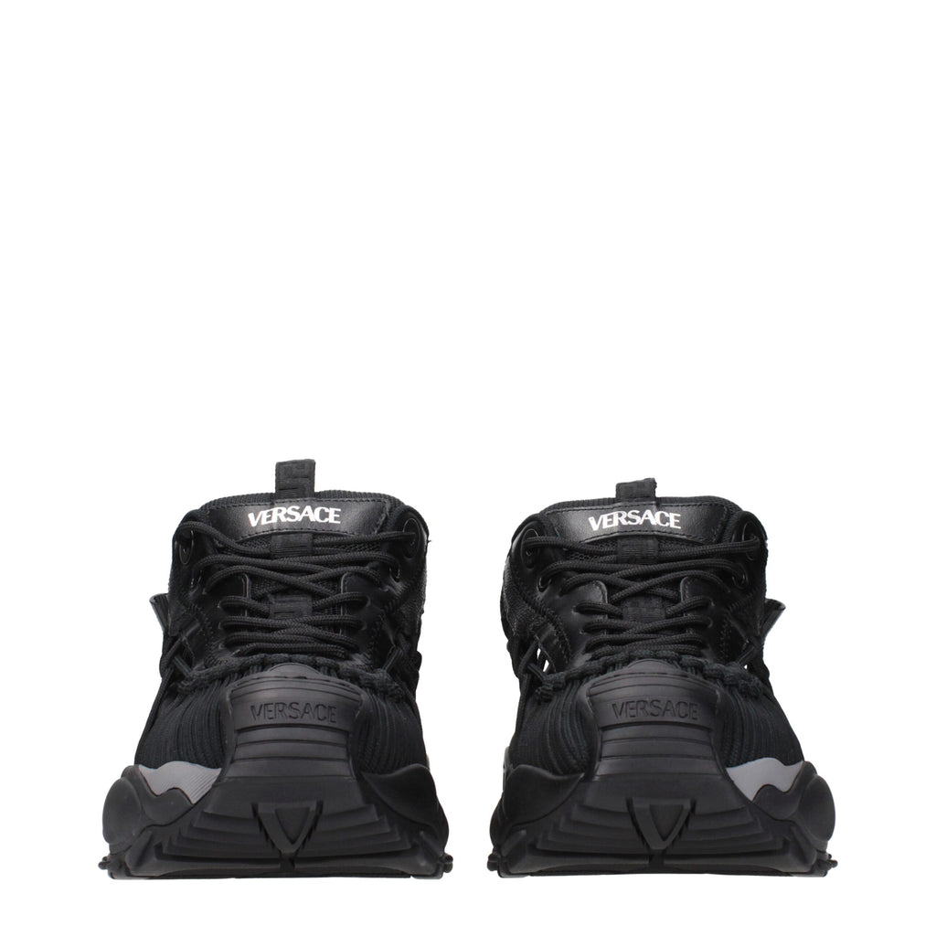 Black Leather Athletic Sneakers