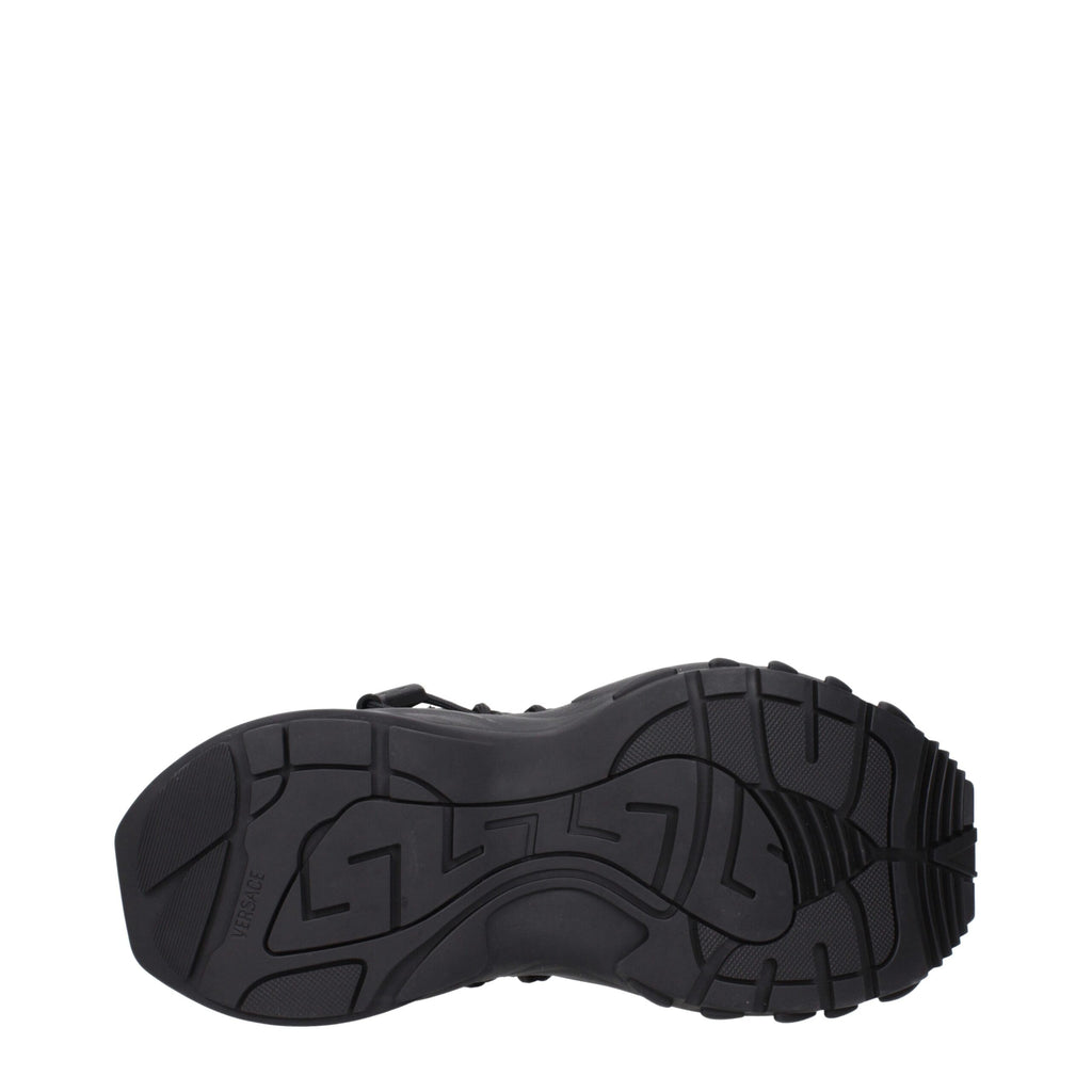 Black Leather Athletic Sneakers