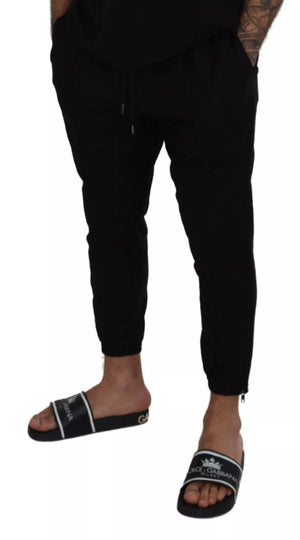 Dolce & Gabbana Black Jogger Wool Jogging Trouser