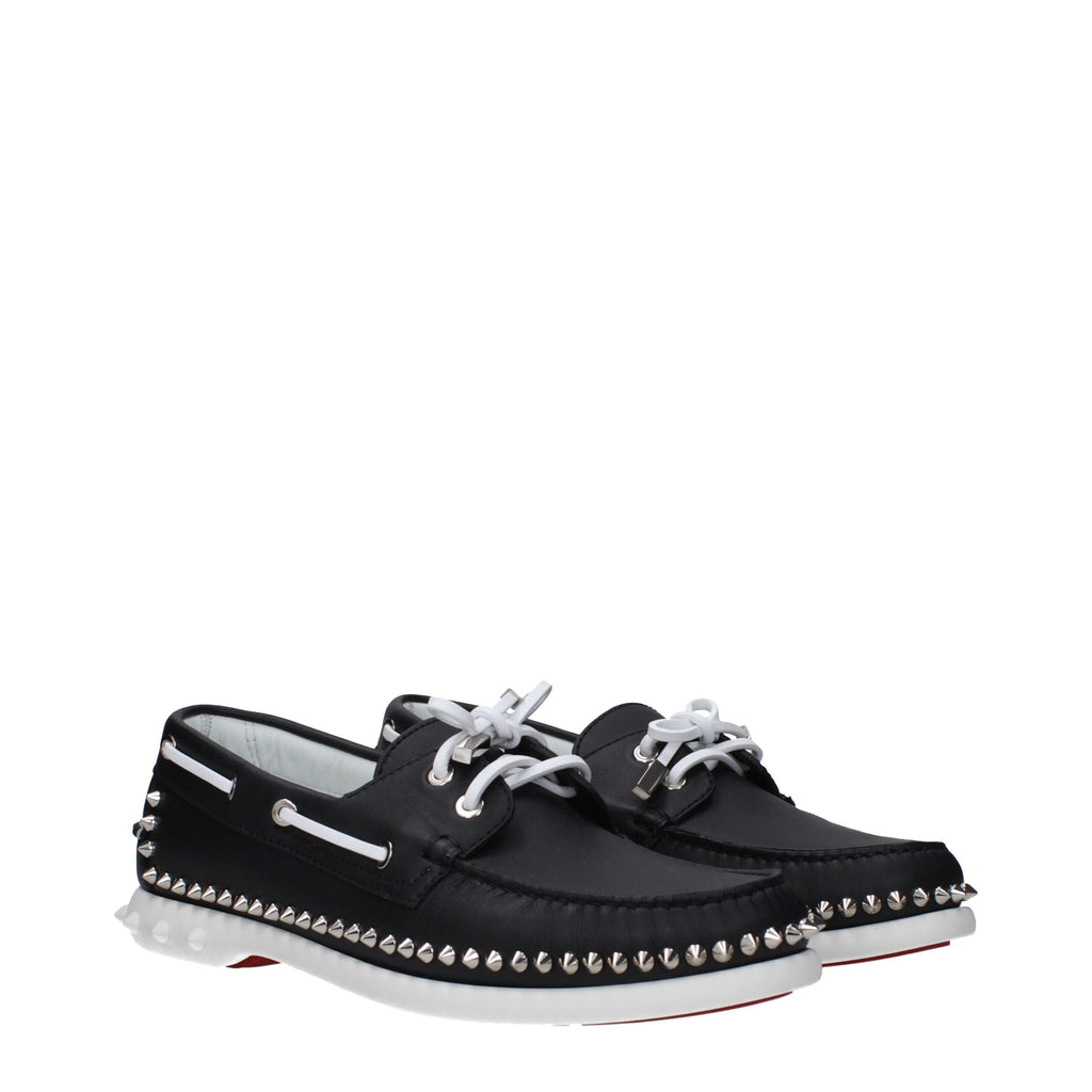 Schwarze Slip-On-Loafer aus Leder