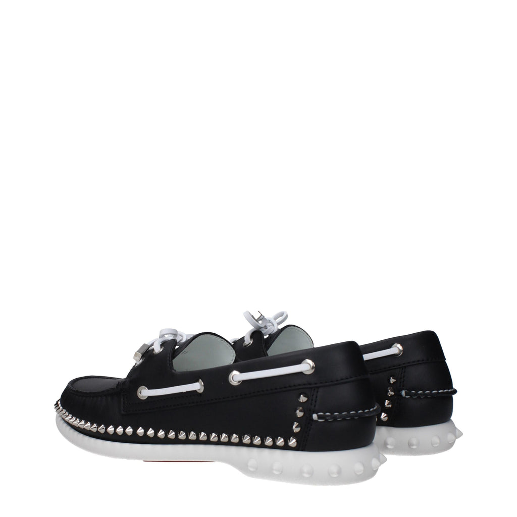 Schwarze Slip-On-Loafer aus Leder