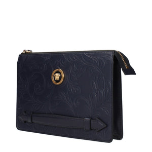 Blue Leather Clutch Bags