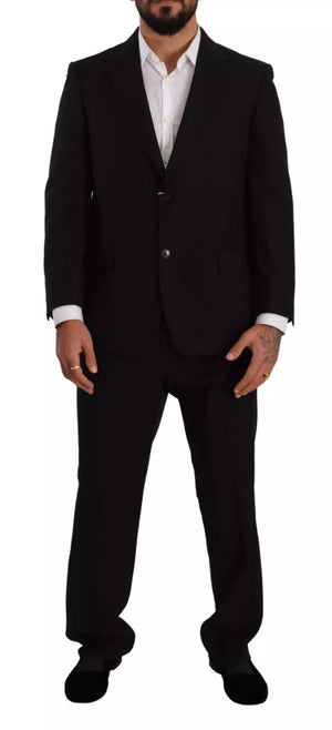 Domenico Tagliente Blue Polyester Single Breasted Formal 2 Piece Suit