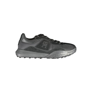 Black Polyester Sneaker