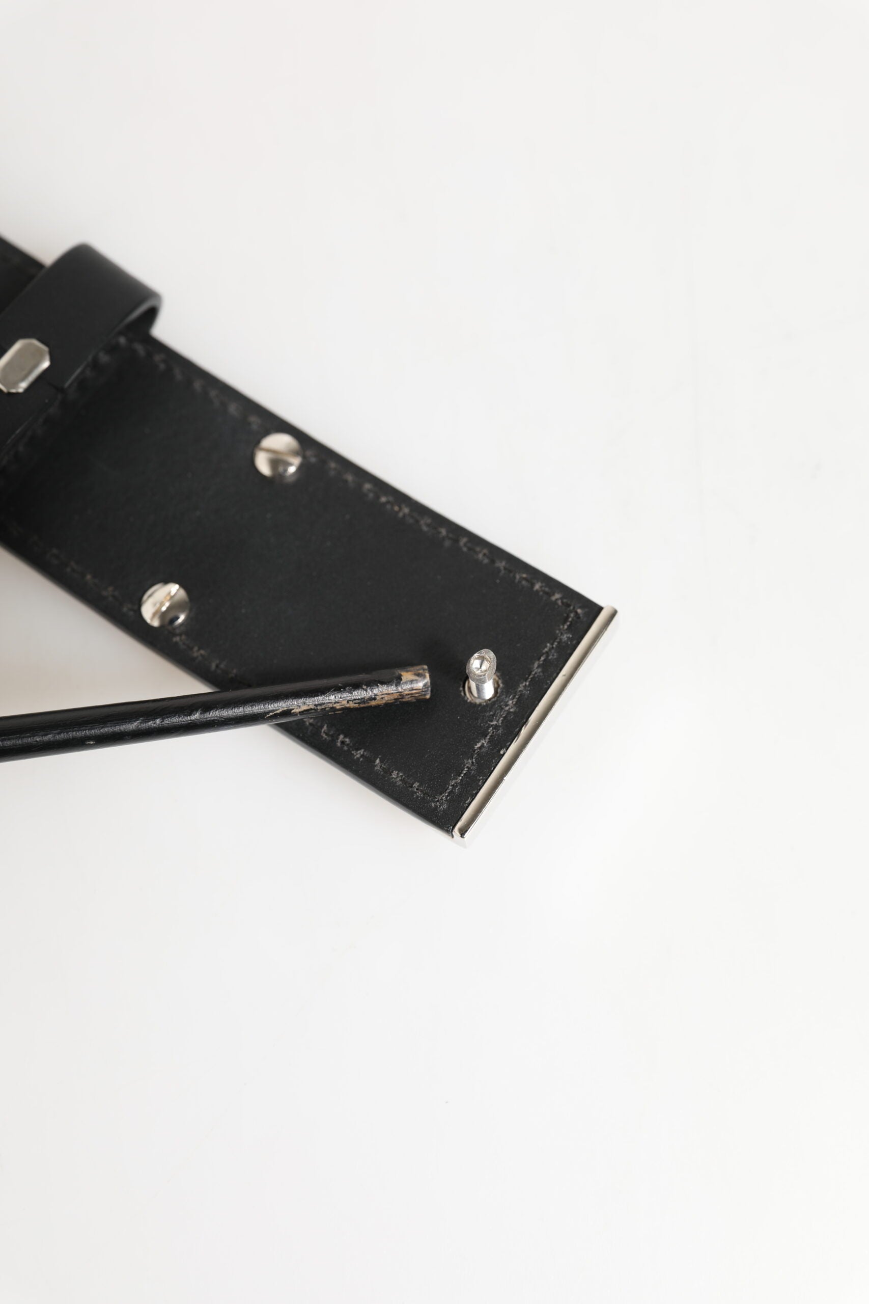 Dolce & Gabbana Black Leather Classic Metal Logo Buckle Belt