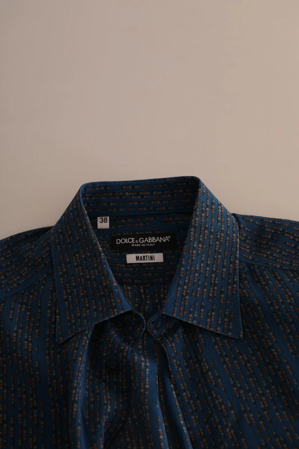 Blue MARTINI Silk Slim Fit Long Sleeves Shirt
