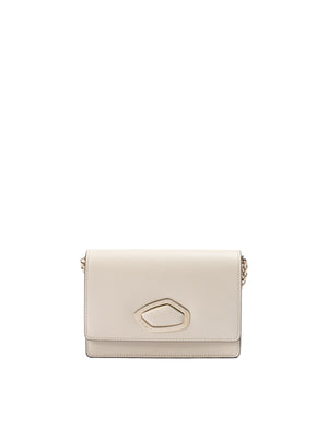 Giada Beige Leather Clutch Bag