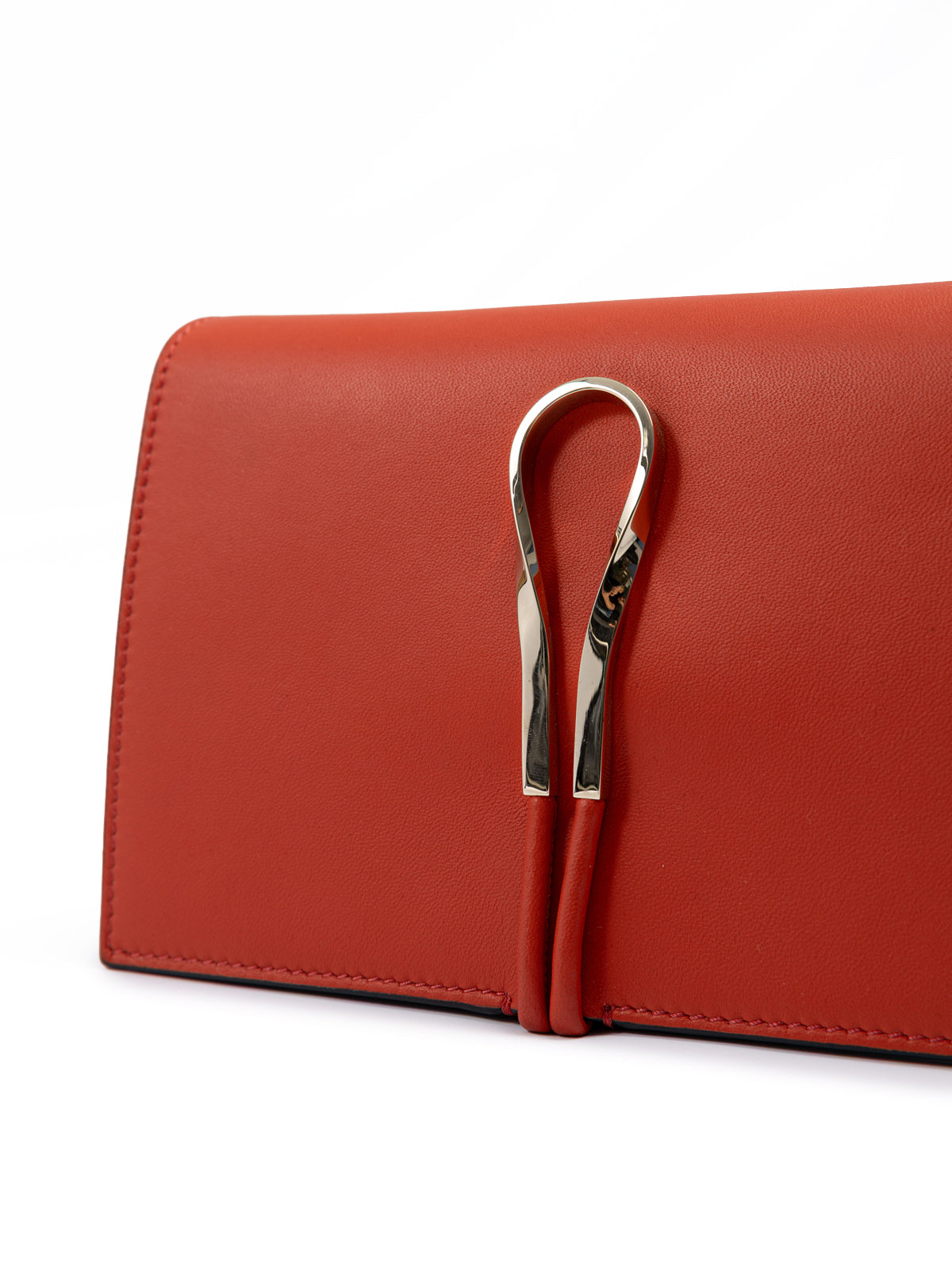 Giada Red Leather Clutch Bag