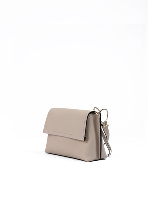 Giada Beige Grained Leather Crossbody Bag
