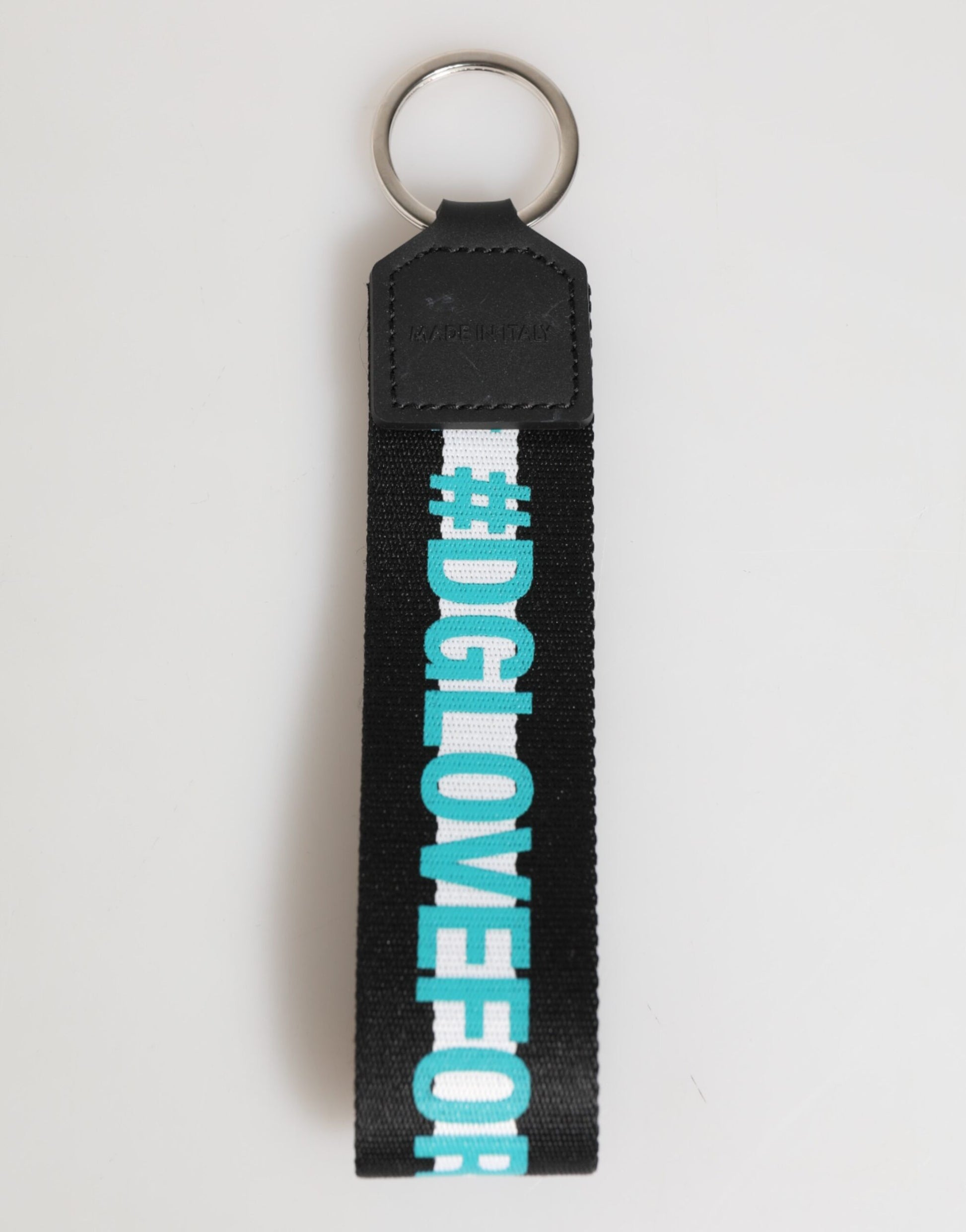 Dolce & Gabbana Multicolor Logo Polyester Brass Holder Keychain Keyring