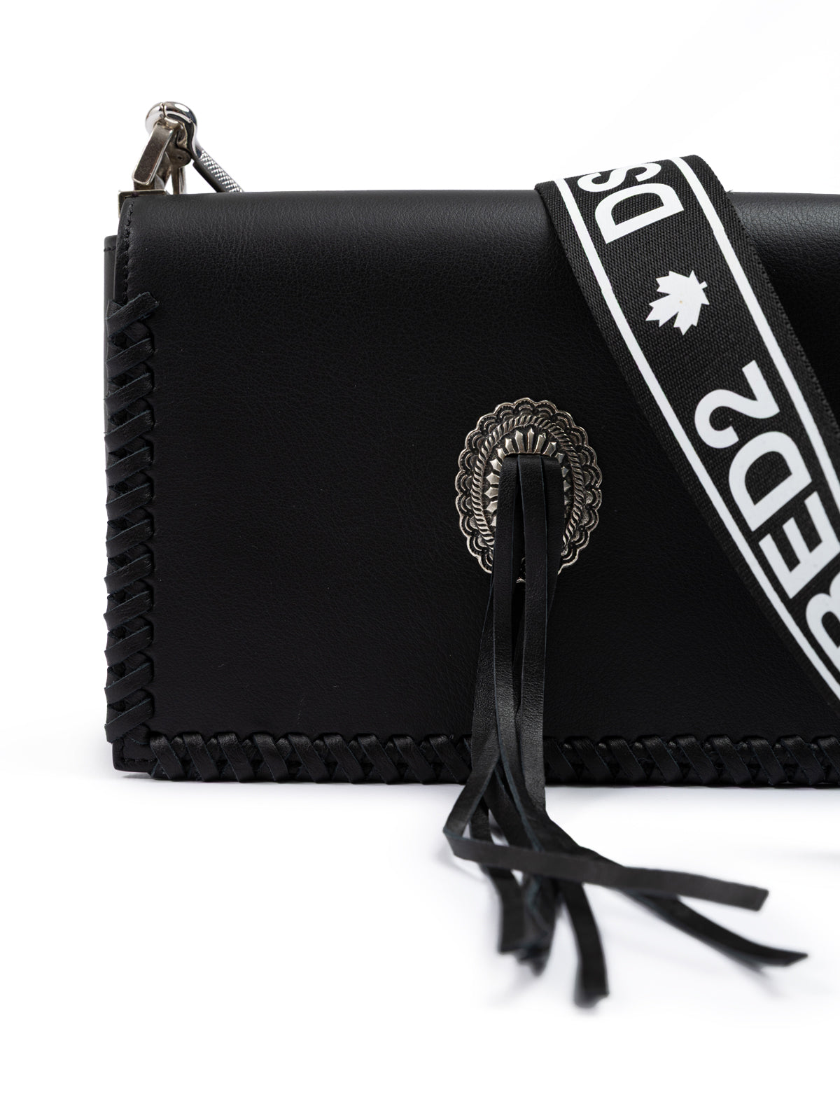 Dsquared² Black Leather Crossbody Bag