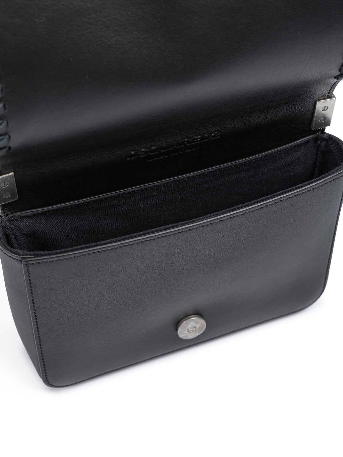 Dsquared² Black Leather Crossbody Bag