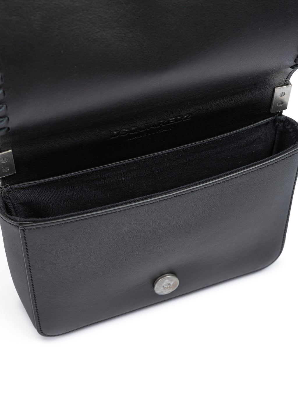 Schwarze Umhängetasche aus Leder