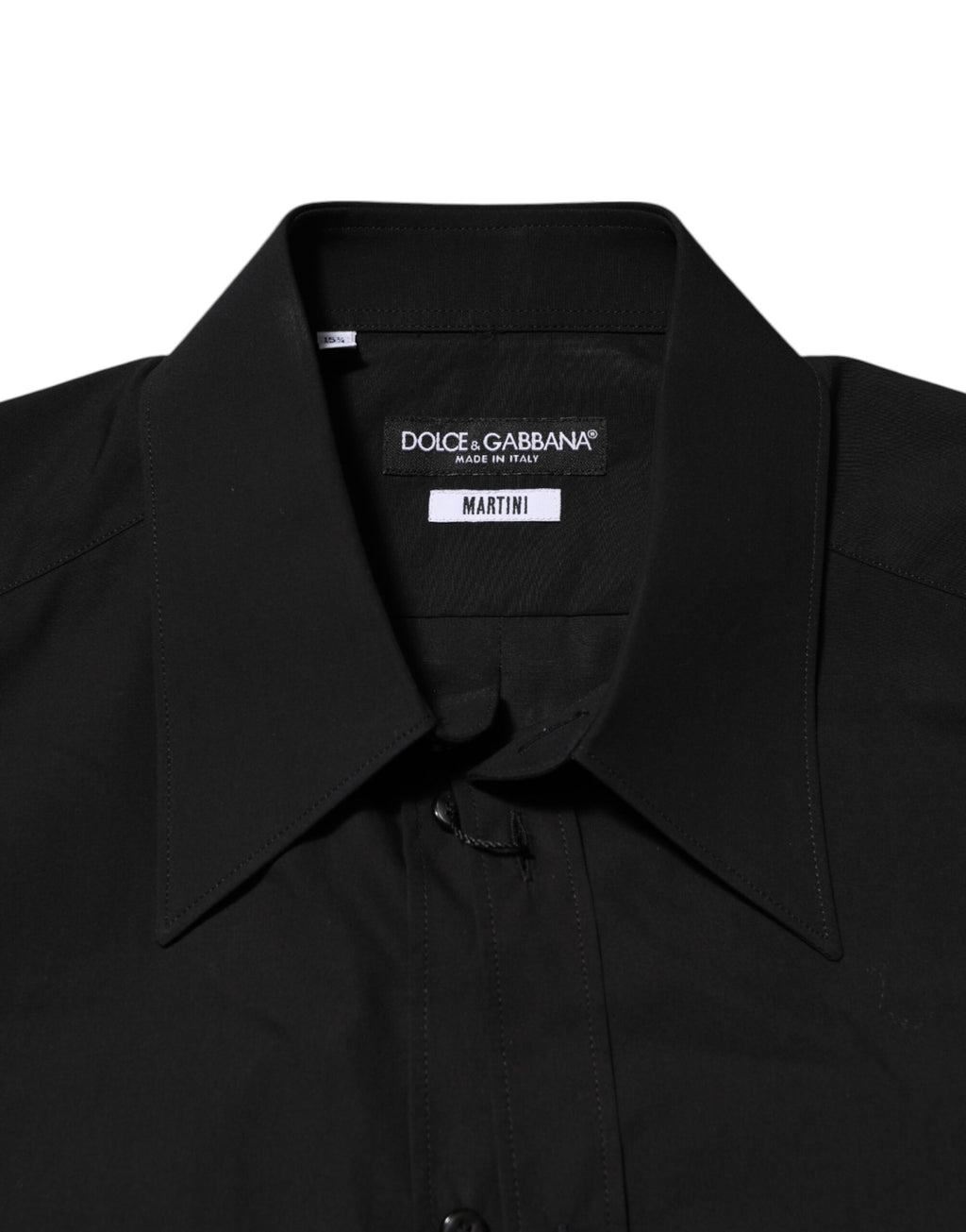 Black MARTINI Slim Fit Dress Formal Men Shirt