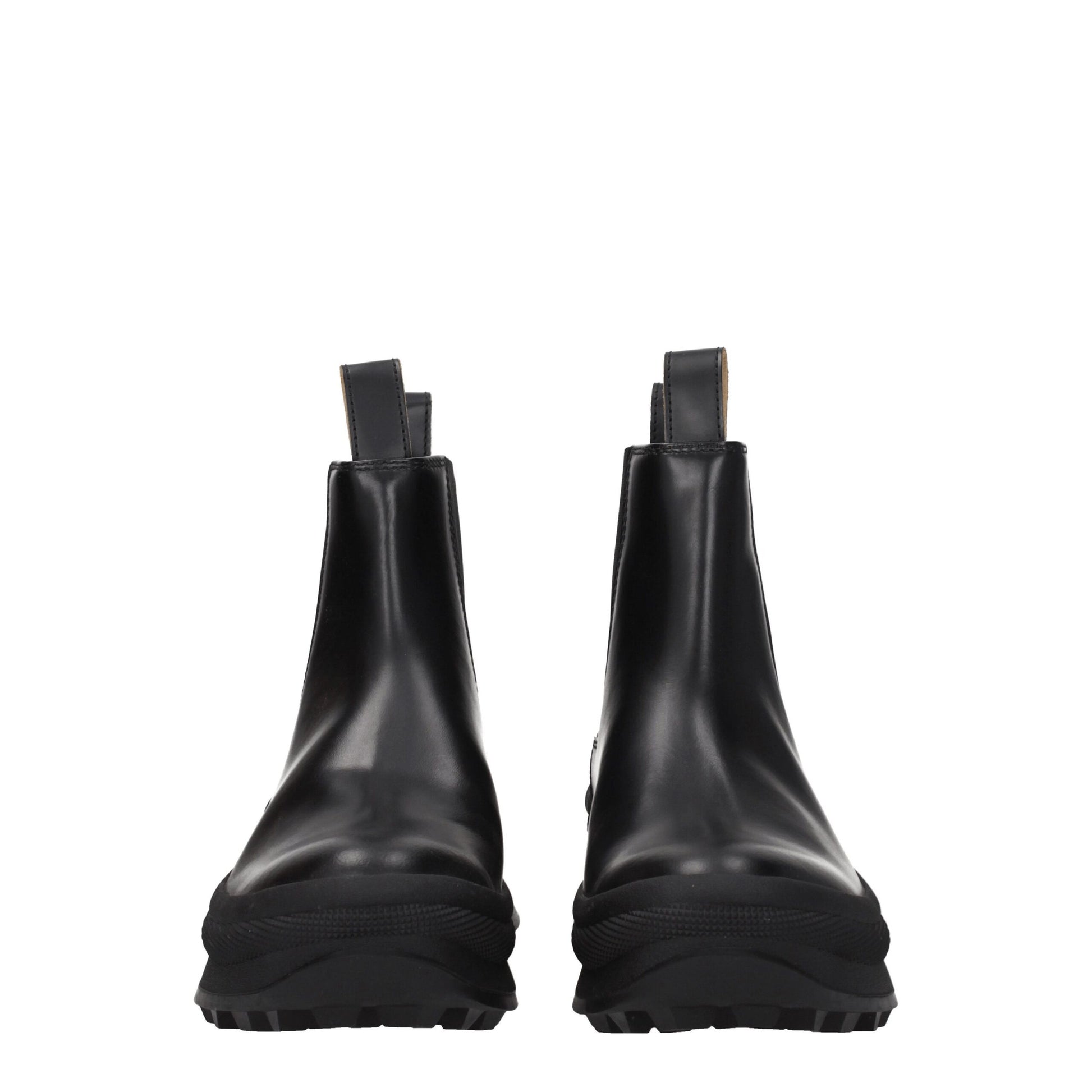 Black Leather Ankle Boots
