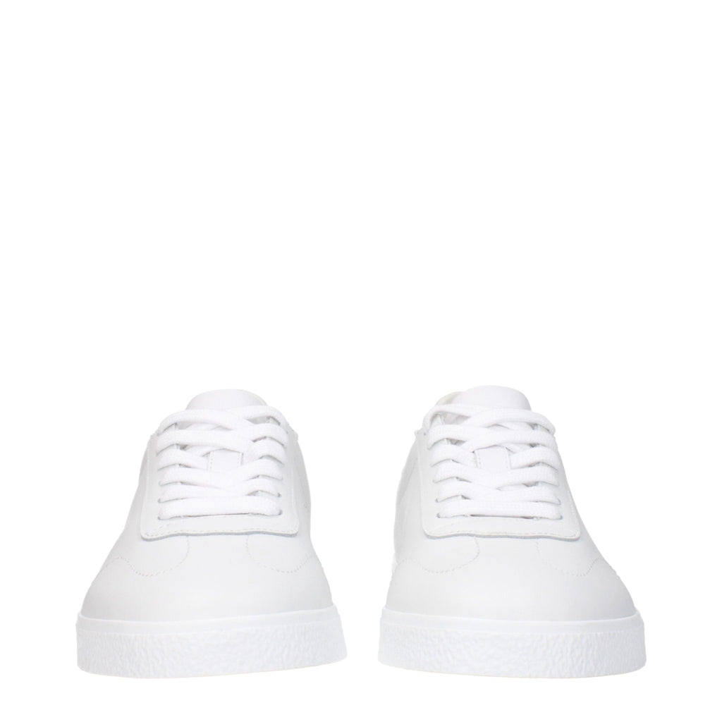 White Leather Low Tops