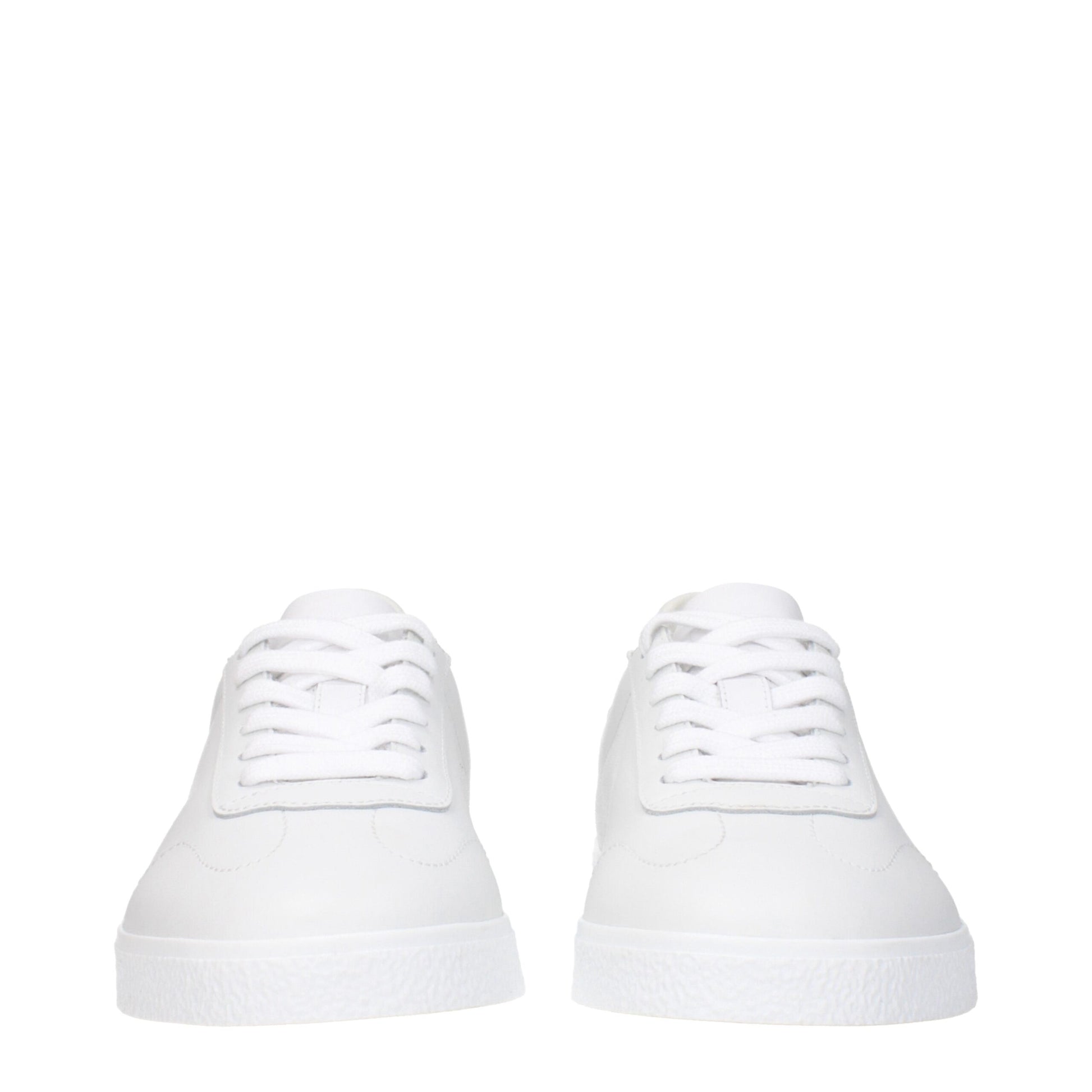 White Leather Low Tops