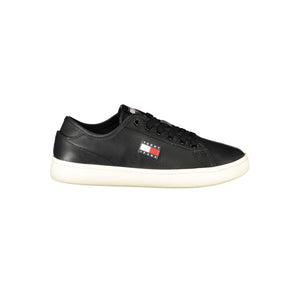 Black Leather Women's Sneaker