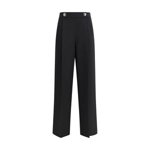 Silk crepe cady one-dart Pants