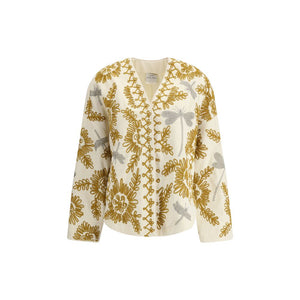 Embroidered velvet Kimono