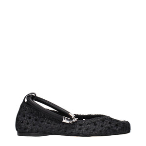 Black Leather Ballet Flats